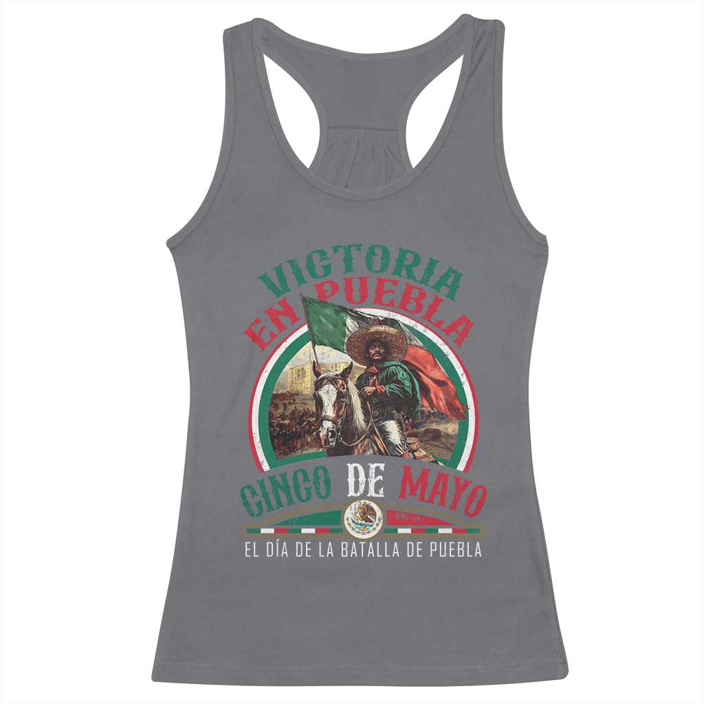 Victoria En Puebla Cinco De Mayo Racerback Tank Top Battle of Puebla History Of Mexico