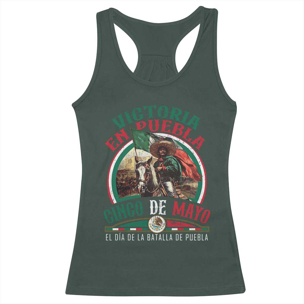 Victoria En Puebla Cinco De Mayo Racerback Tank Top Battle of Puebla History Of Mexico