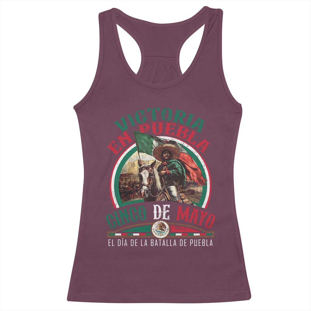 Victoria En Puebla Cinco De Mayo Racerback Tank Top Battle of Puebla History Of Mexico