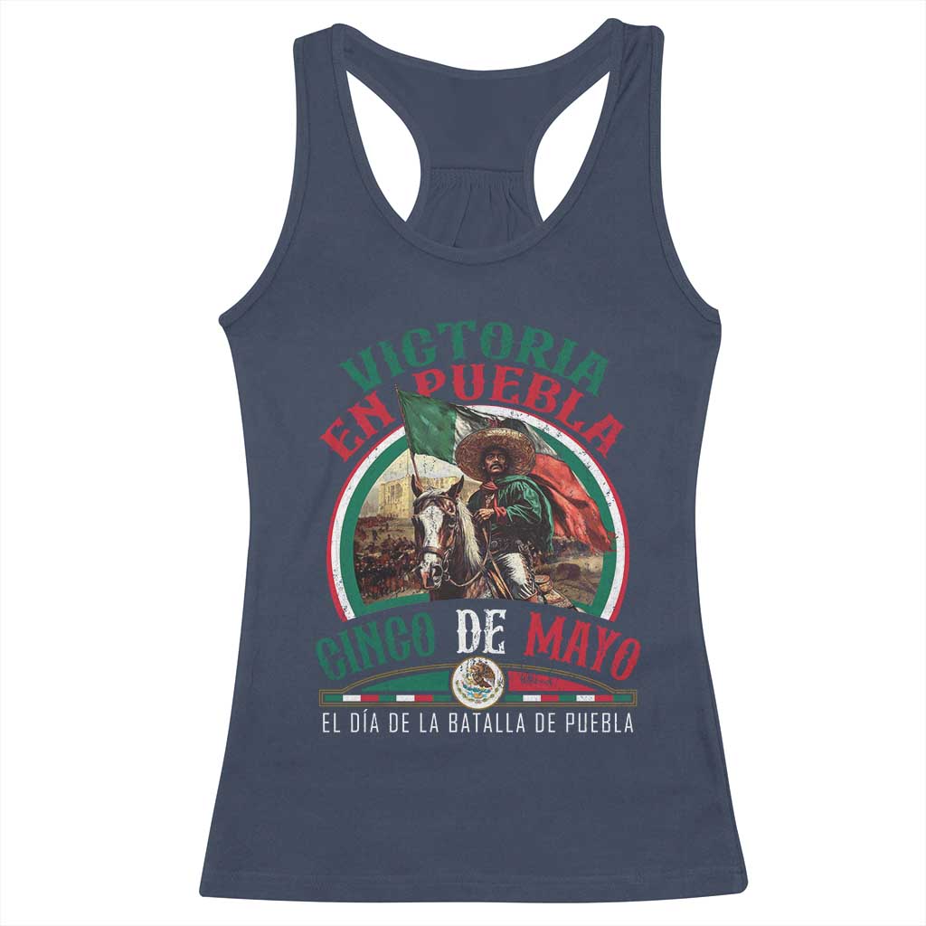 Victoria En Puebla Cinco De Mayo Racerback Tank Top Battle of Puebla History Of Mexico
