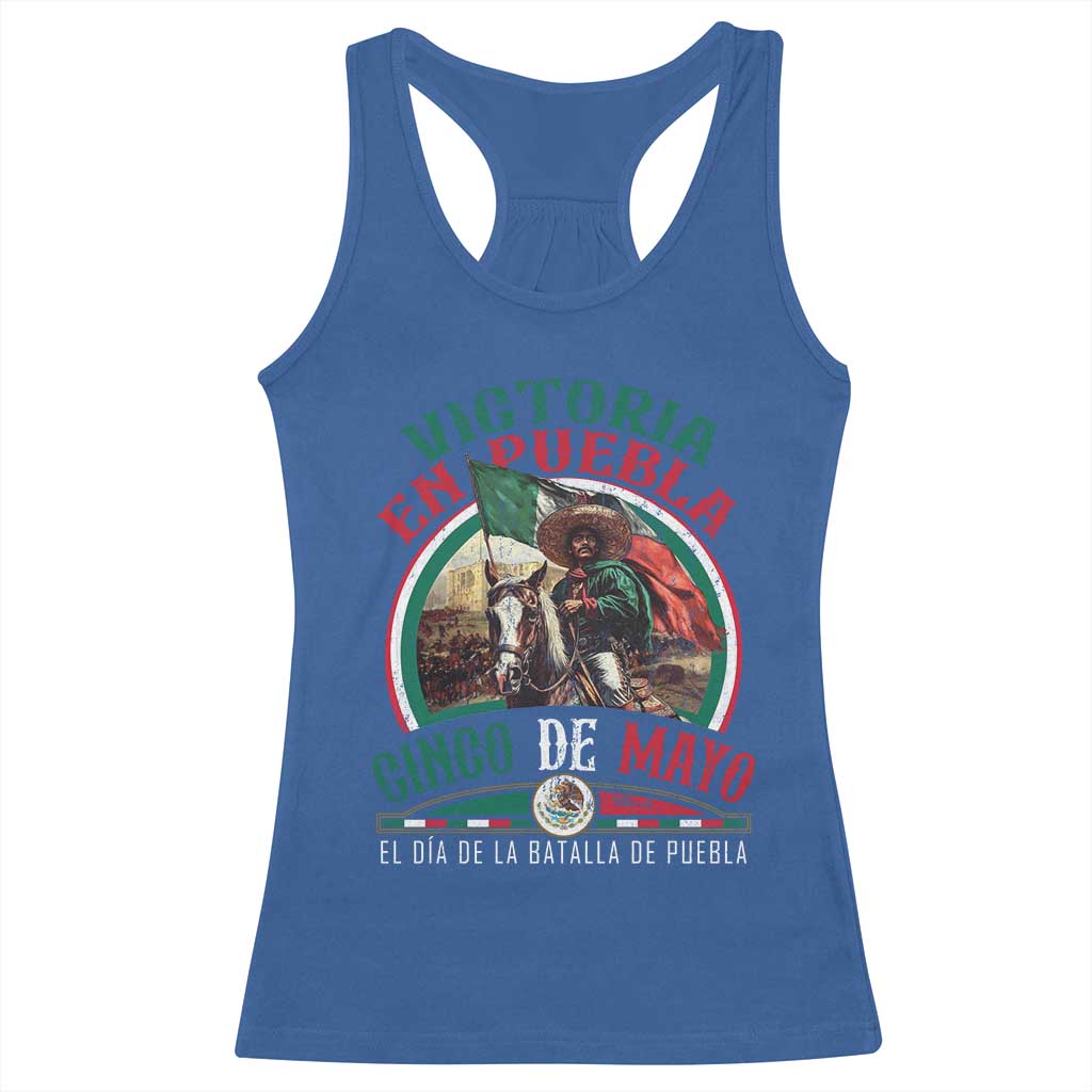 Victoria En Puebla Cinco De Mayo Racerback Tank Top Battle of Puebla History Of Mexico