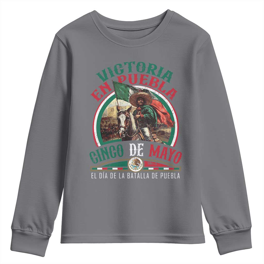 Victoria En Puebla Cinco De Mayo Youth Sweatshirt Battle of Puebla History Of Mexico