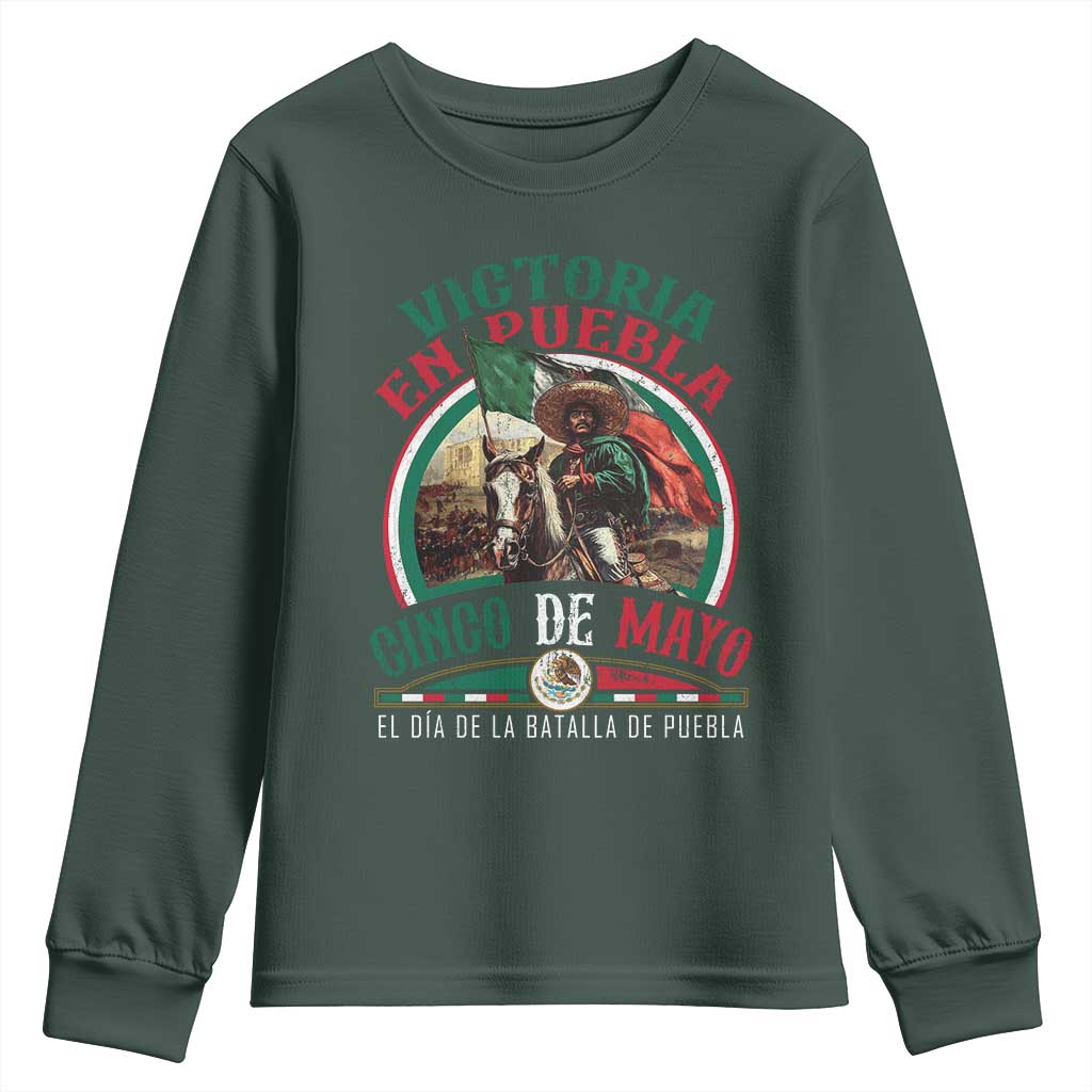 Victoria En Puebla Cinco De Mayo Youth Sweatshirt Battle of Puebla History Of Mexico