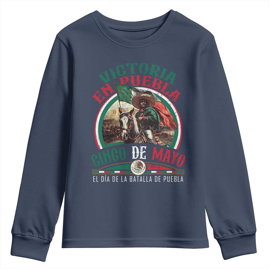 Victoria En Puebla Cinco De Mayo Youth Sweatshirt Battle of Puebla History Of Mexico