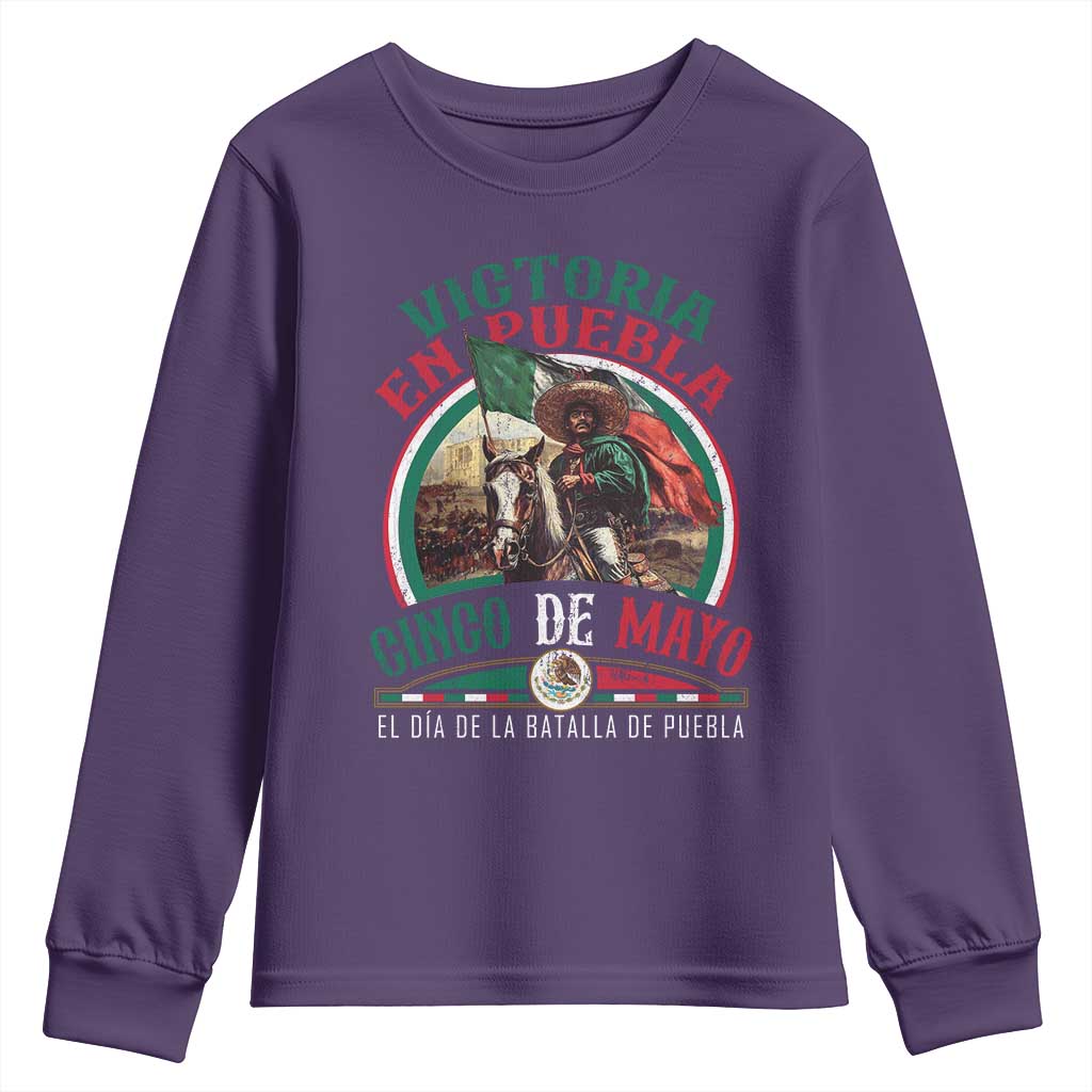 Victoria En Puebla Cinco De Mayo Youth Sweatshirt Battle of Puebla History Of Mexico