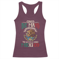 Cinco De Mayo Celebrate The Battle Of Puebla Mexico Racerback Tank Top Vintage Mexican Flag