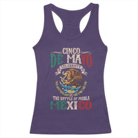 Cinco De Mayo Celebrate The Battle Of Puebla Mexico Racerback Tank Top Vintage Mexican Flag