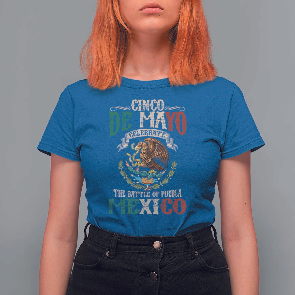 Cinco De Mayo Celebrate The Battle Of Puebla Mexico T Shirt For Women Vintage Mexican Flag