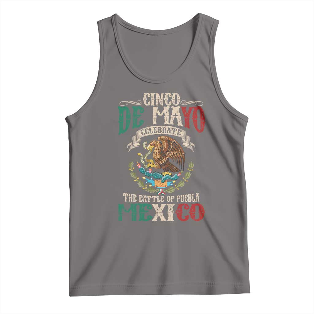Cinco De Mayo Celebrate The Battle Of Puebla Mexico Tank Top Vintage Mexican Flag