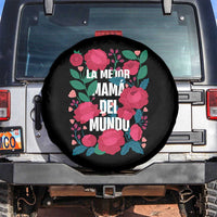 Spanish Latina Mom Spare Tire Cover La Mejor Mama Del Mundo Mother's Day Flowers