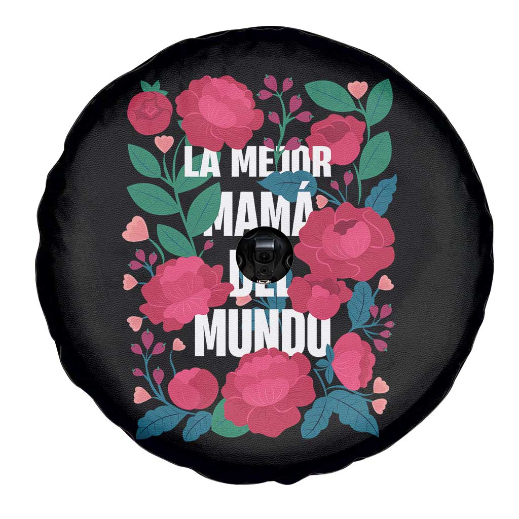 Spanish Latina Mom Spare Tire Cover La Mejor Mama Del Mundo Mother's Day Flowers