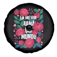 Spanish Latina Mom Spare Tire Cover La Mejor Mama Del Mundo Mother's Day Flowers