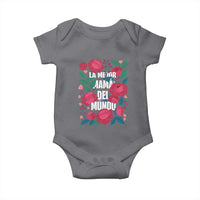 Spanish Latina Mom Baby Onesie La Mejor Mama Del Mundo Mother's Day Flowers