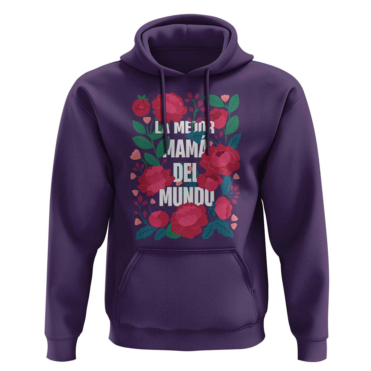 Spanish Latina Mom Hoodie La Mejor Mama Del Mundo Mother's Day Flowers