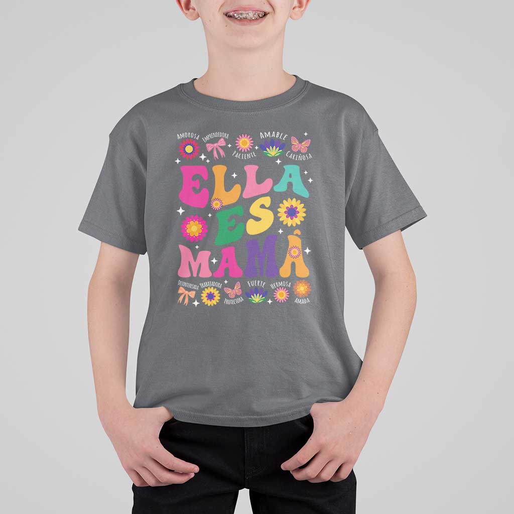 Funny Spanish Mom T Shirt For Kid Ella Es Mama Latina Mother's Day