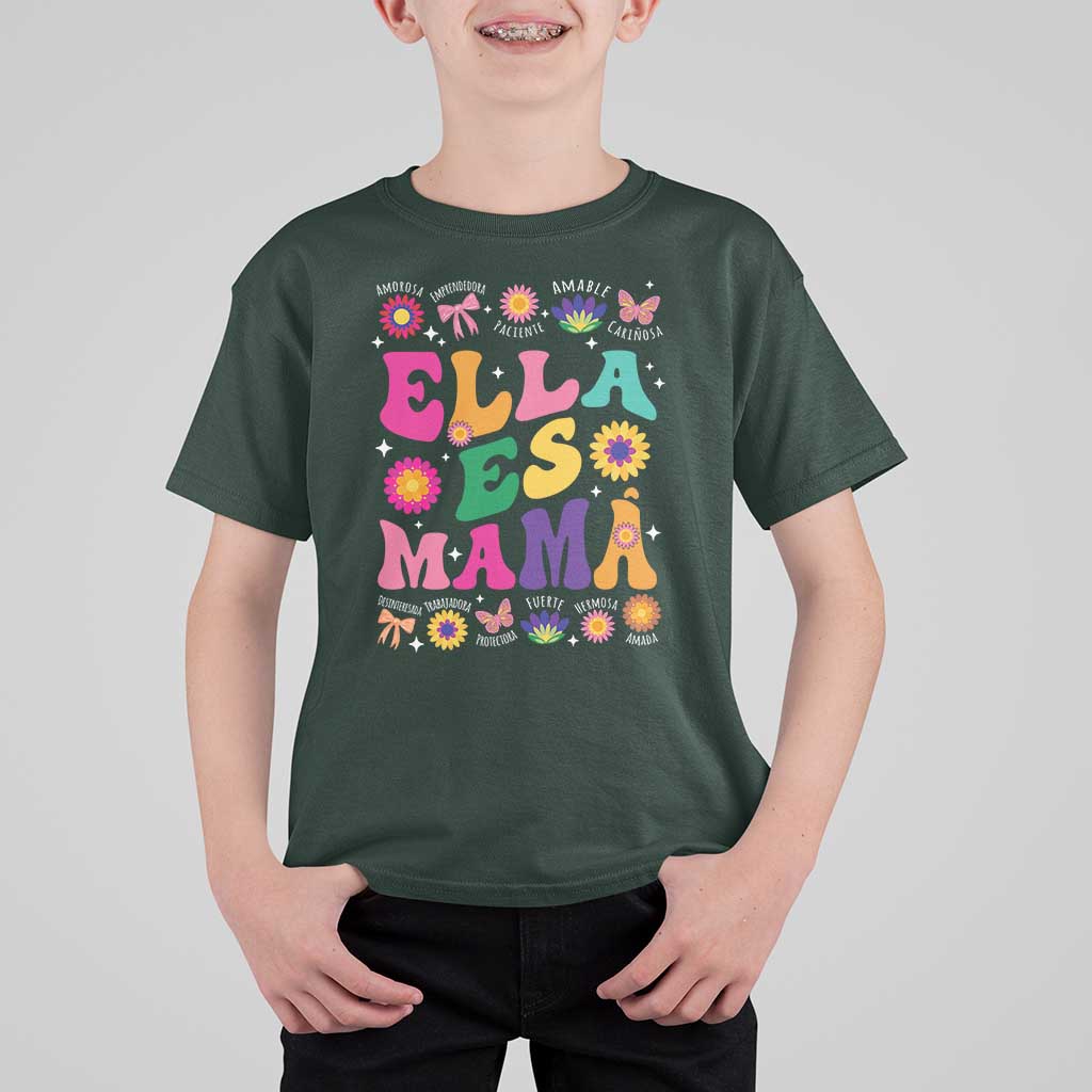 Funny Spanish Mom T Shirt For Kid Ella Es Mama Latina Mother's Day