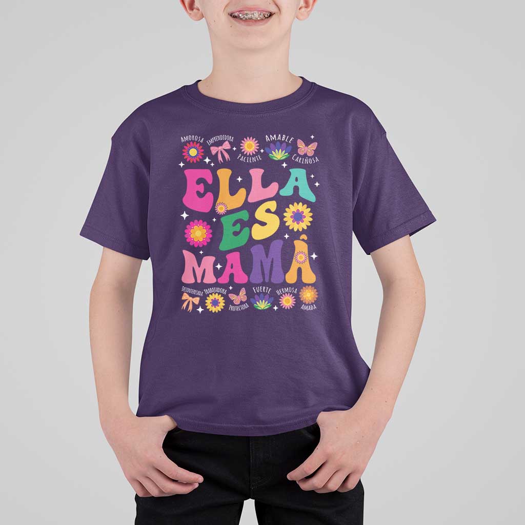 Funny Spanish Mom T Shirt For Kid Ella Es Mama Latina Mother's Day