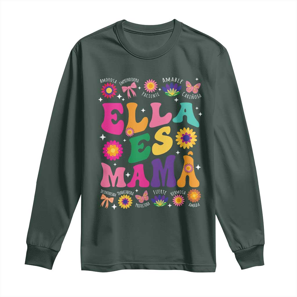 Funny Spanish Mom Long Sleeve Shirt Ella Es Mama Latina Mother's Day
