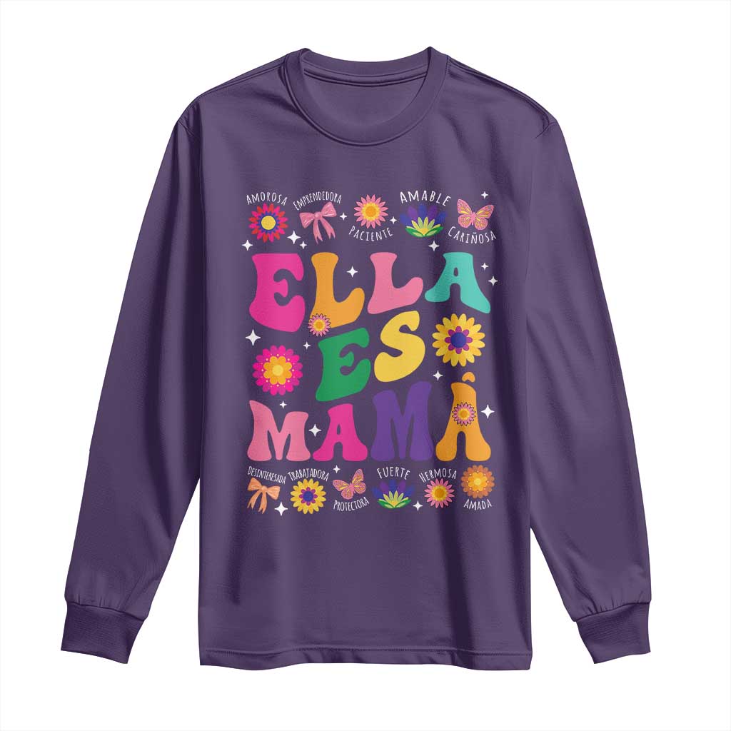 Funny Spanish Mom Long Sleeve Shirt Ella Es Mama Latina Mother's Day