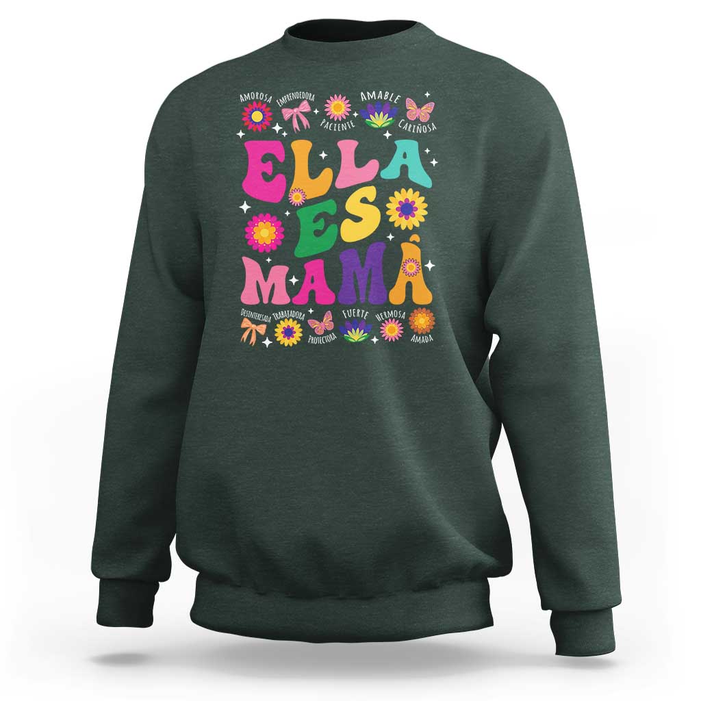 Funny Spanish Mom Sweatshirt Ella Es Mama Latina Mother's Day