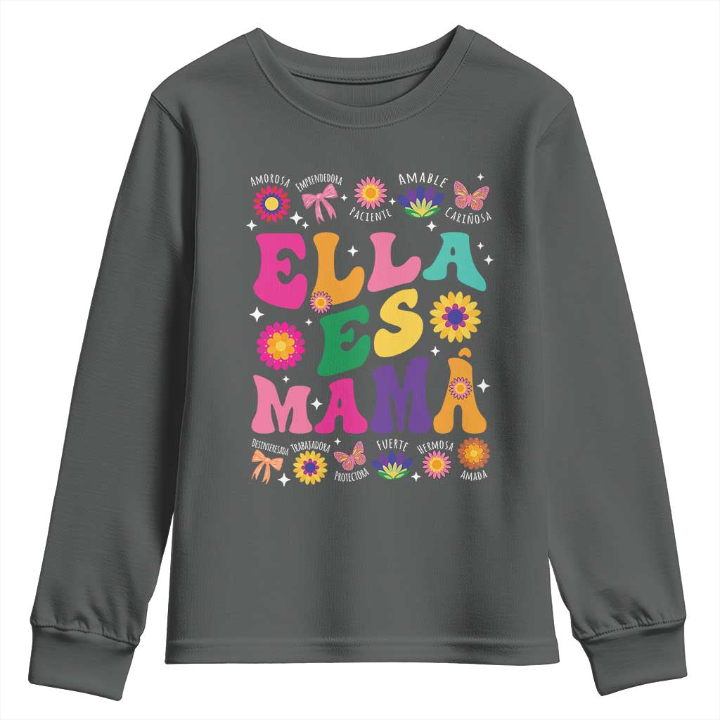 Funny Spanish Mom Youth Sweatshirt Ella Es Mama Latina Mother's Day