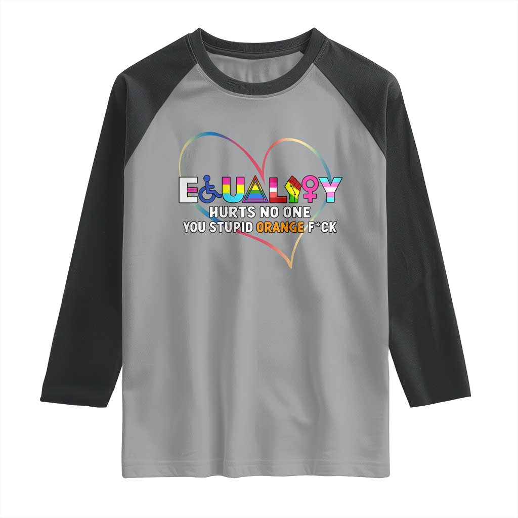 Equality Hurts No One You Stupid Orange Fuck Raglan Shirt