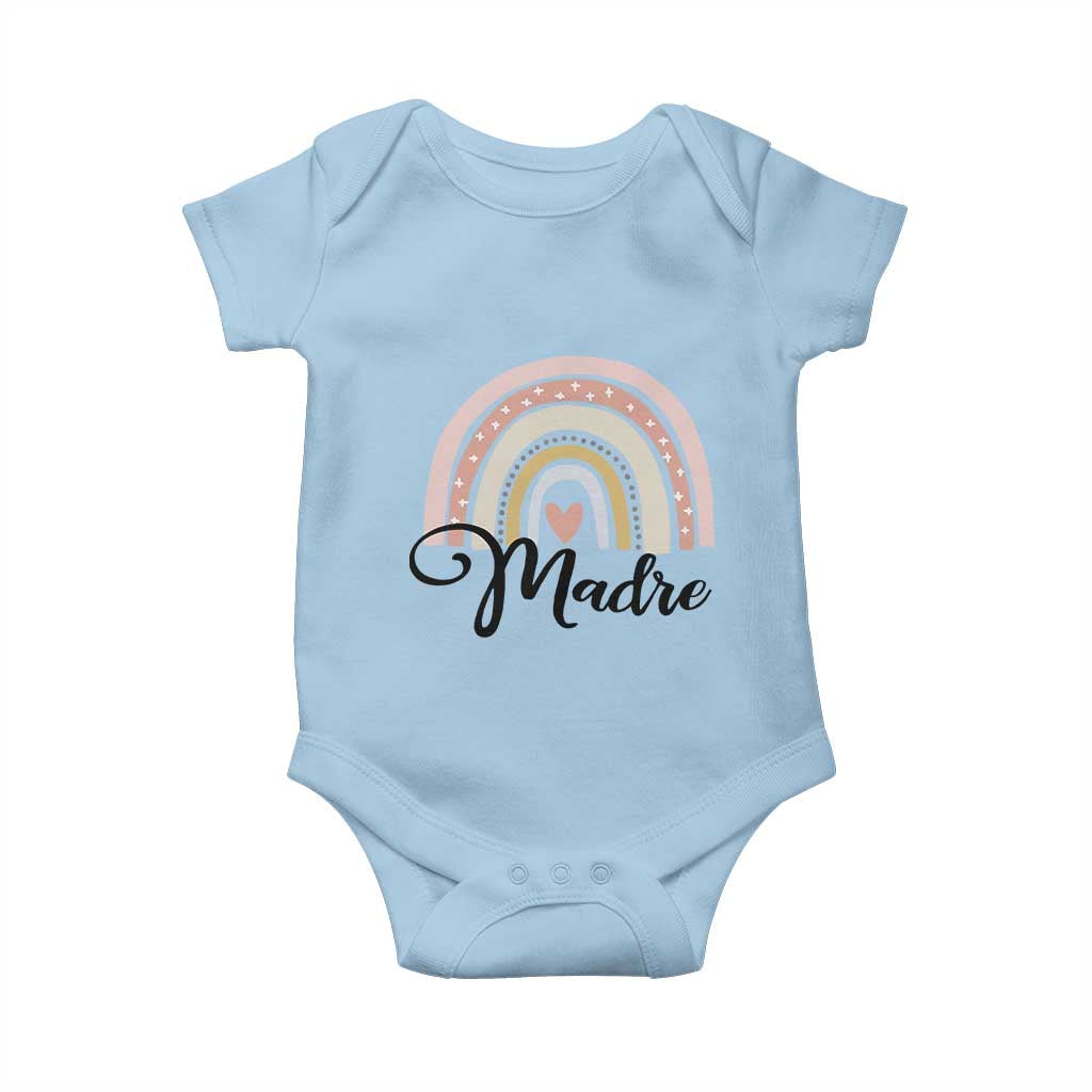 Funny Spanish Latina Mom Madre Baby Onesie Cute Rainbow