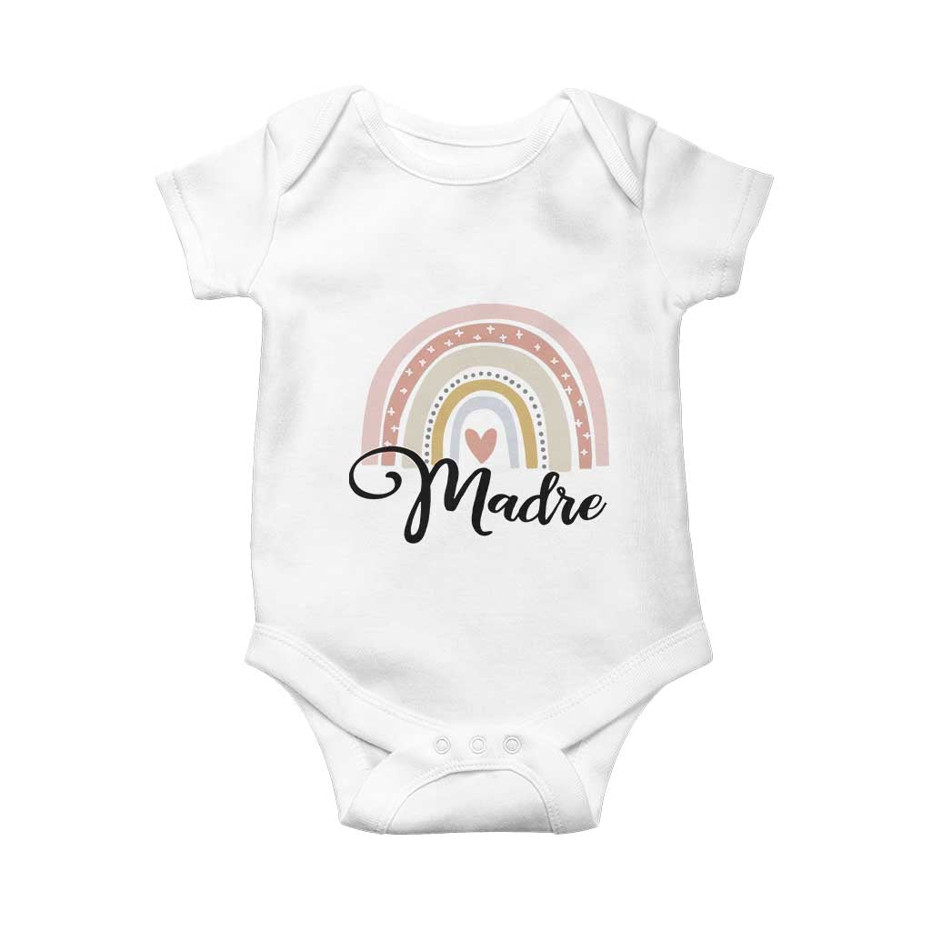 Funny Spanish Latina Mom Madre Baby Onesie Cute Rainbow