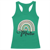 Funny Spanish Latina Mom Madre Racerback Tank Top Cute Rainbow