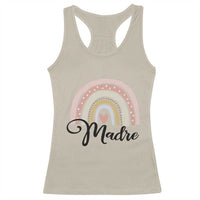 Funny Spanish Latina Mom Madre Racerback Tank Top Cute Rainbow