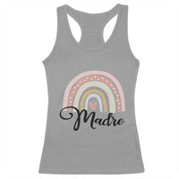 Funny Spanish Latina Mom Madre Racerback Tank Top Cute Rainbow