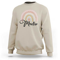 Funny Spanish Latina Mom Madre Sweatshirt Cute Rainbow