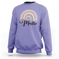 Funny Spanish Latina Mom Madre Sweatshirt Cute Rainbow