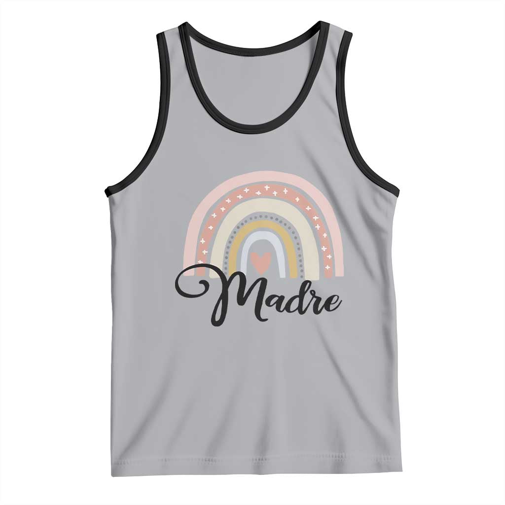 Funny Spanish Latina Mom Madre Tank Top Cute Rainbow
