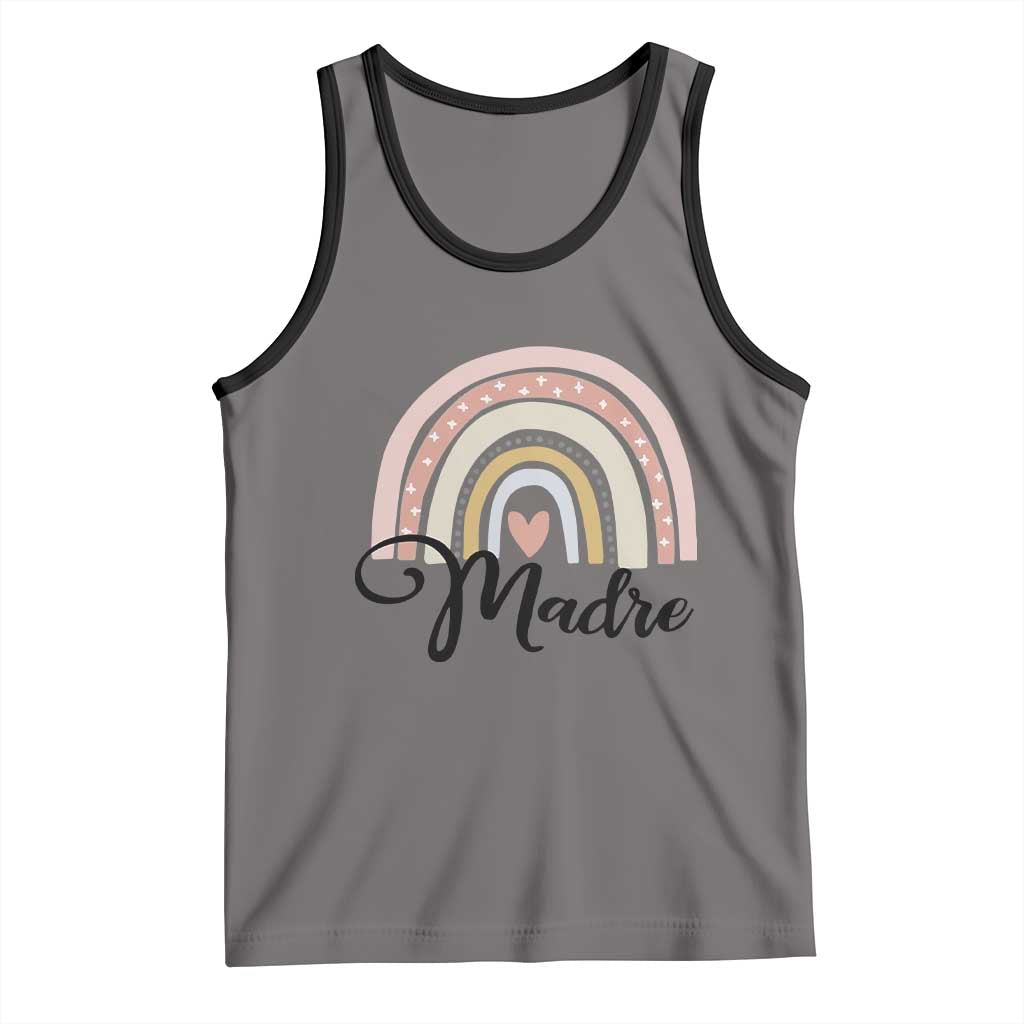 Funny Spanish Latina Mom Madre Tank Top Cute Rainbow