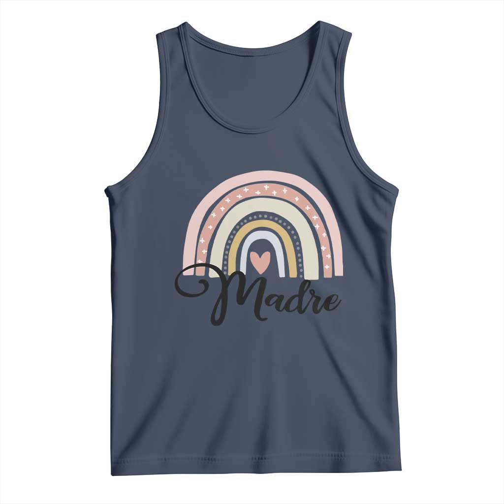 Funny Spanish Latina Mom Madre Tank Top Cute Rainbow