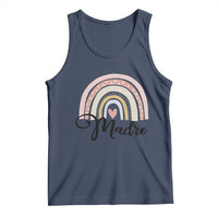Funny Spanish Latina Mom Madre Tank Top Cute Rainbow