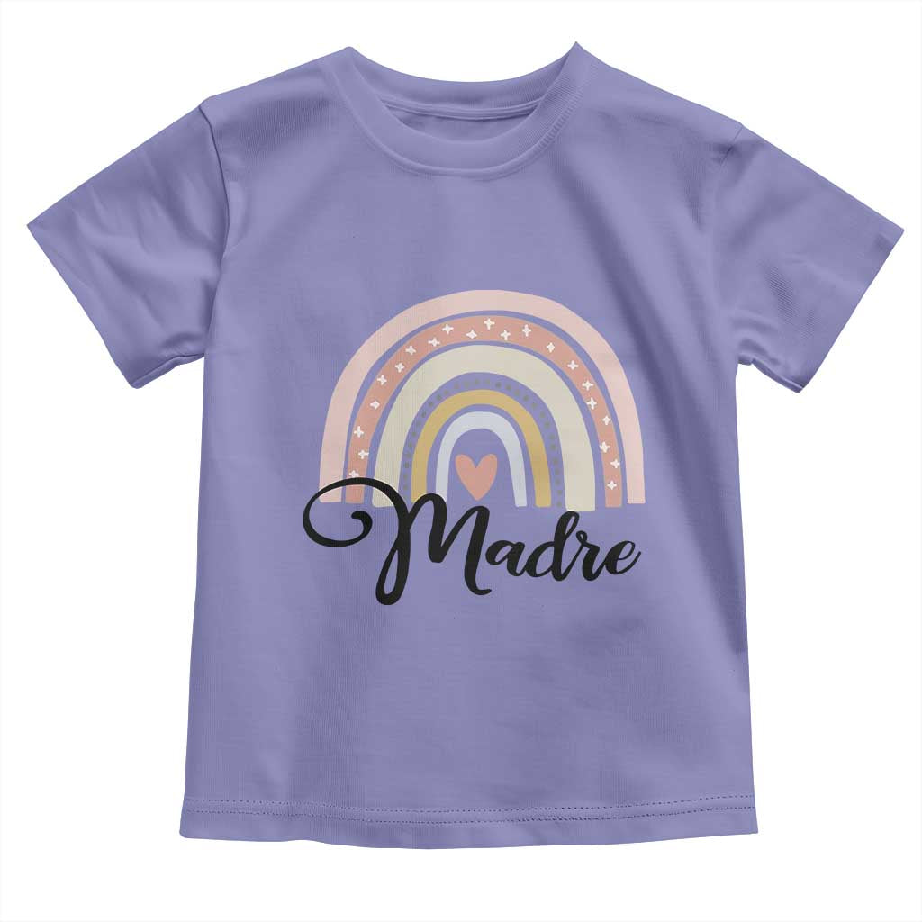 Funny Spanish Latina Mom Madre Toddler T Shirt Cute Rainbow