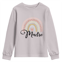 Funny Spanish Latina Mom Madre Youth Sweatshirt Cute Rainbow
