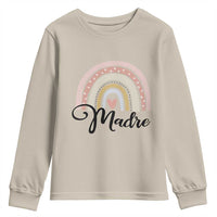 Funny Spanish Latina Mom Madre Youth Sweatshirt Cute Rainbow