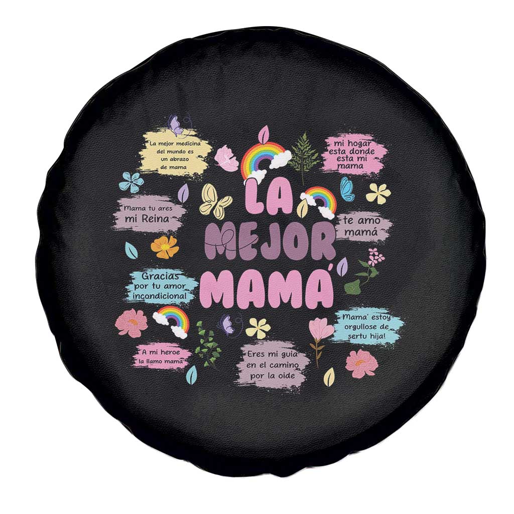 Funny La Mejor Mama Spare Tire Cover Spanish Latina Mother's Day