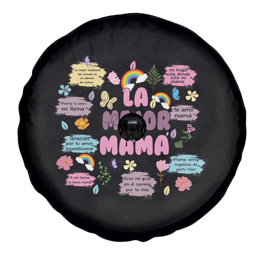 Funny La Mejor Mama Spare Tire Cover Spanish Latina Mother's Day