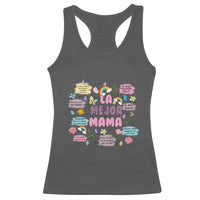 Funny La Mejor Mama Racerback Tank Top Spanish Latina Mother's Day