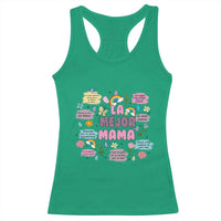 Funny La Mejor Mama Racerback Tank Top Spanish Latina Mother's Day