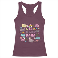 Funny La Mejor Mama Racerback Tank Top Spanish Latina Mother's Day