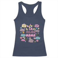 Funny La Mejor Mama Racerback Tank Top Spanish Latina Mother's Day