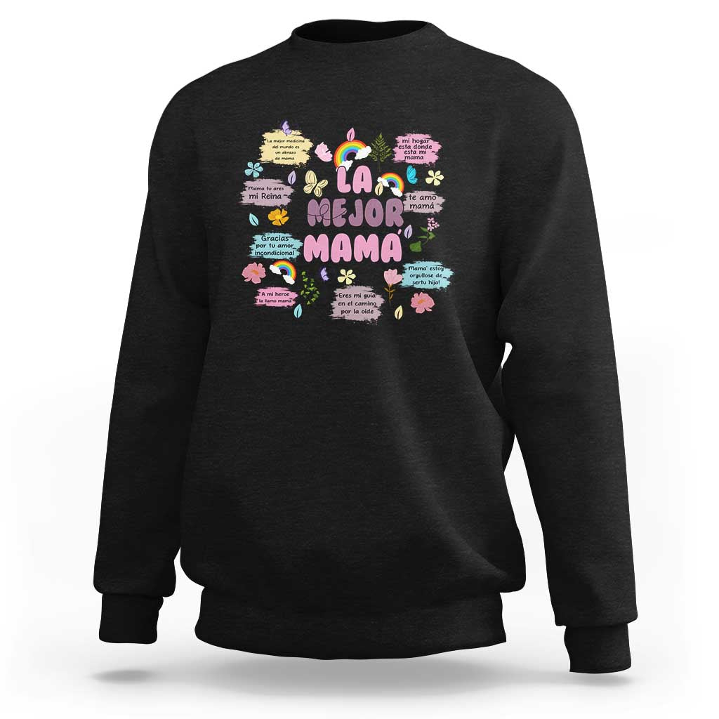 Funny La Mejor Mama Sweatshirt Spanish Latina Mother's Day