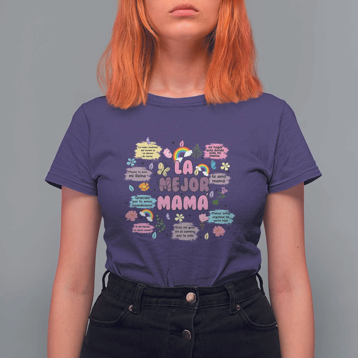 Funny La Mejor Mama T Shirt For Women Spanish Latina Mother's Day