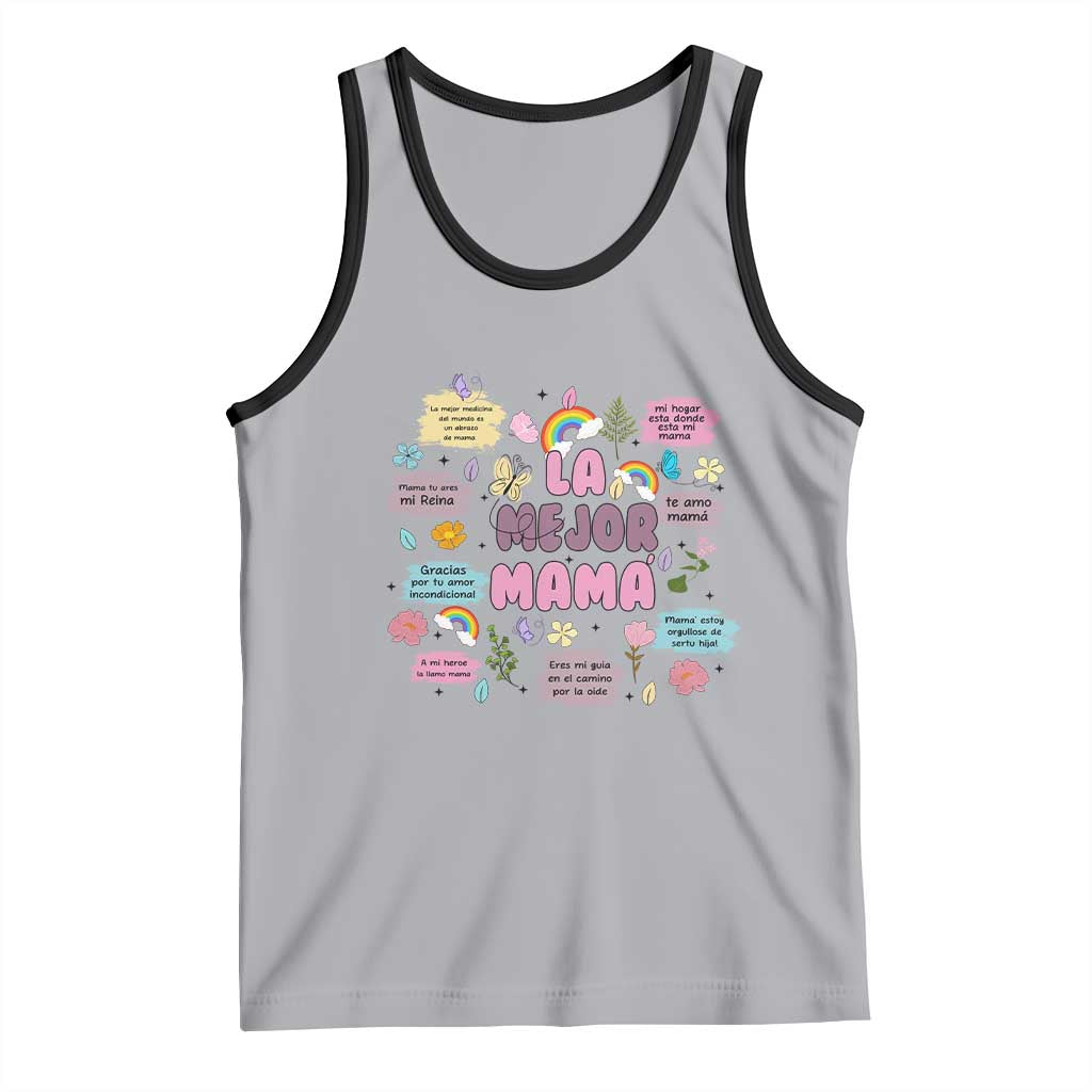 Funny La Mejor Mama Tank Top Spanish Latina Mother's Day