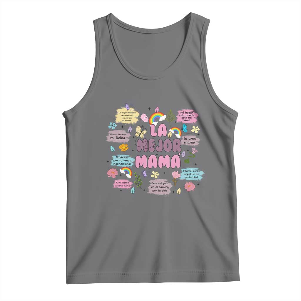 Funny La Mejor Mama Tank Top Spanish Latina Mother's Day
